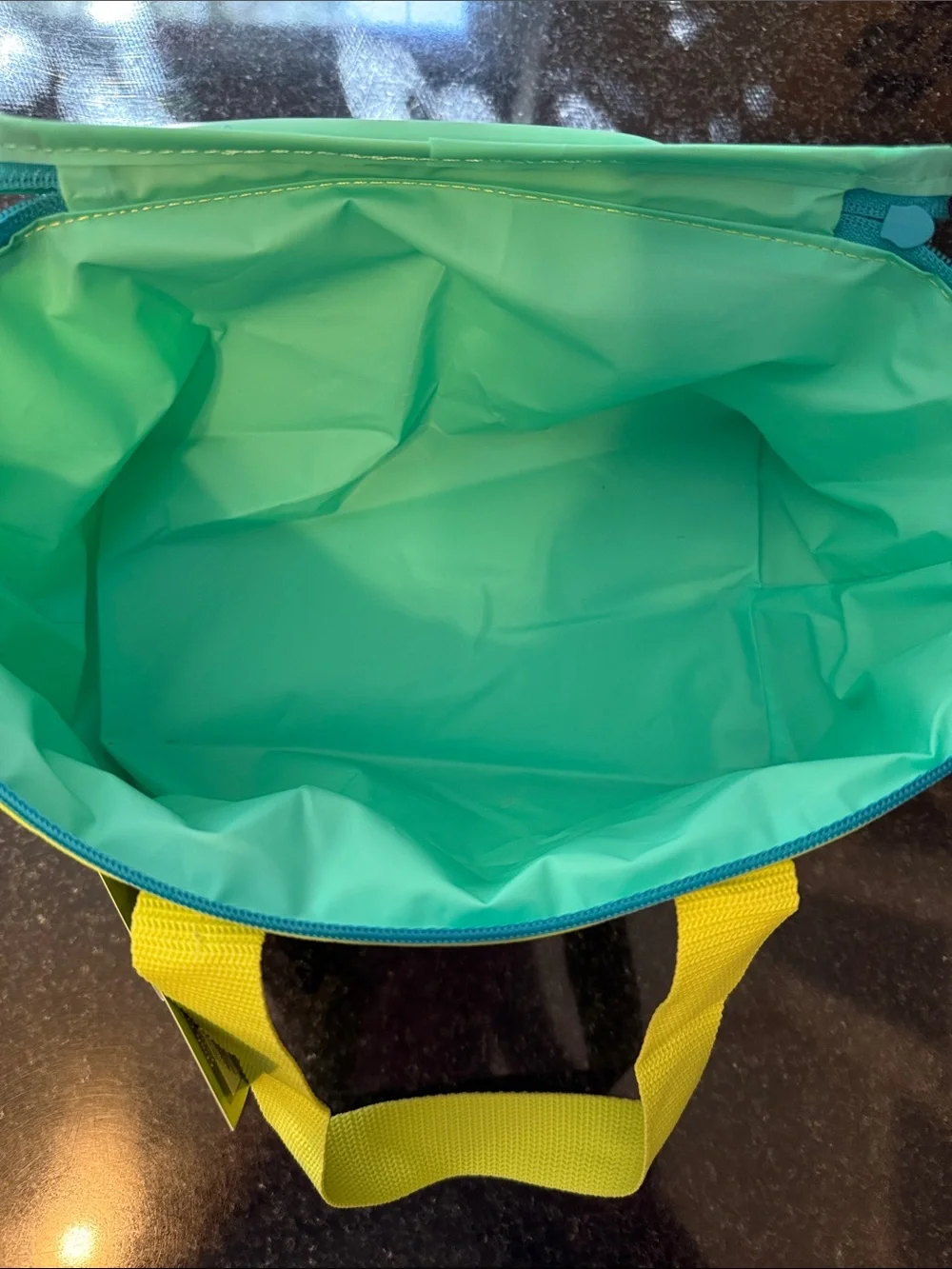 Trader Joe’s Mini Insulated Bag Lime, yellow, teal, olive